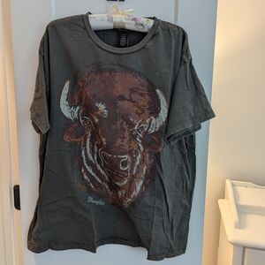 Wrangler Retro Women's Charcoal Buffalo Graphic Tee